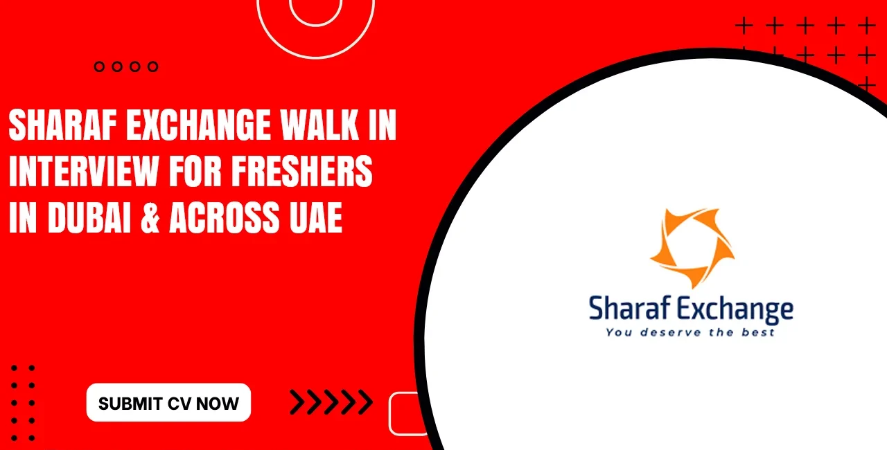 Sharaf Exchange Job Vacancies