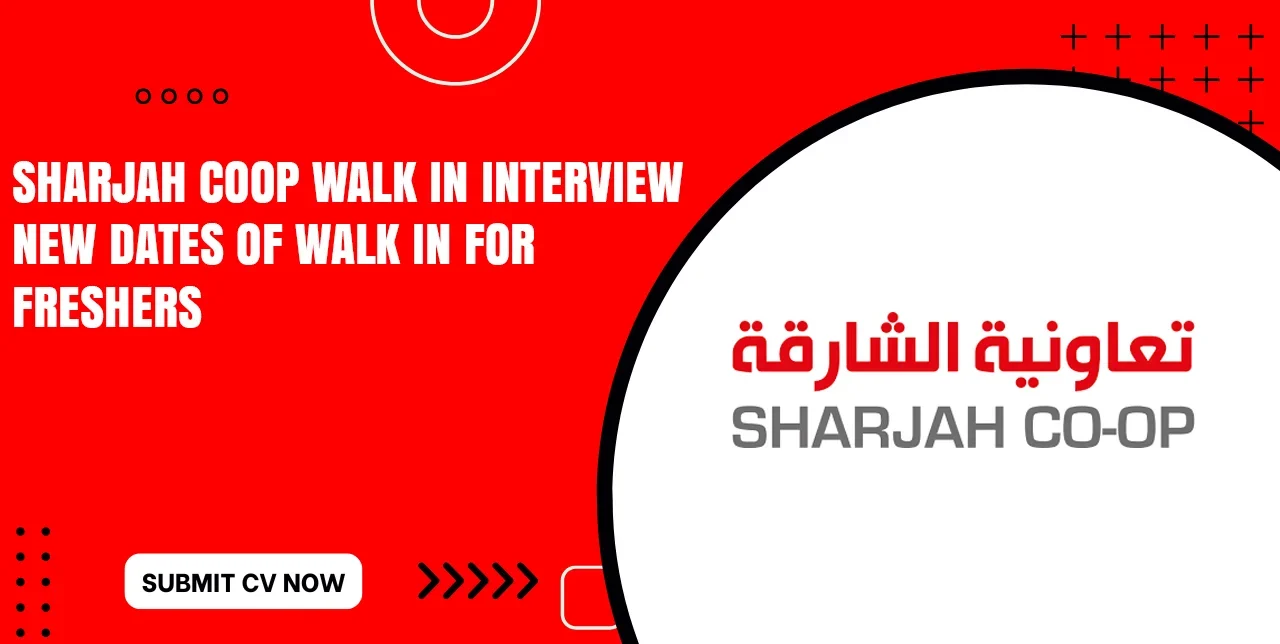 Sharjah Coop Jobs Openings in Supermarket
