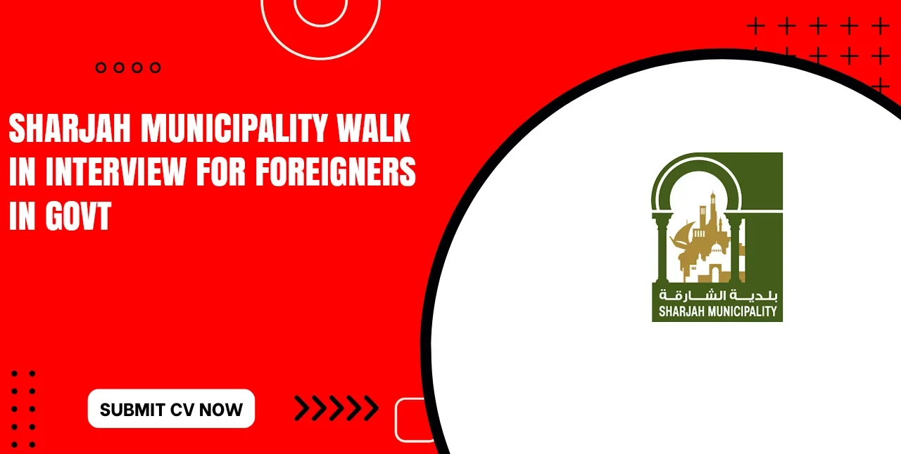 Sharjah Municipality Jobs for Female